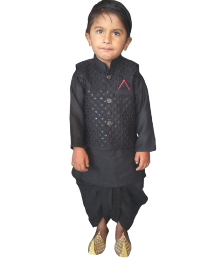 Black Dhoti Kurta